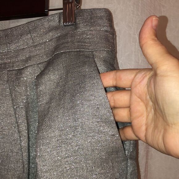 Talbots 6 Silver Metallic Pencil Skirt with Pockets - Picture 4 of 14